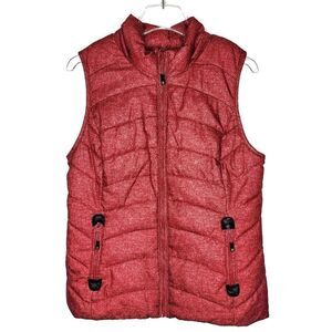 GreenTea Red, Midweight Puffer Vest Size Medium